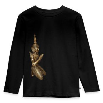 Buddha, Shiva, Ganesha, Thailand - Kids' Premium Longsleeve Shirt - black - Front - AI Model Kid Male (0cm)