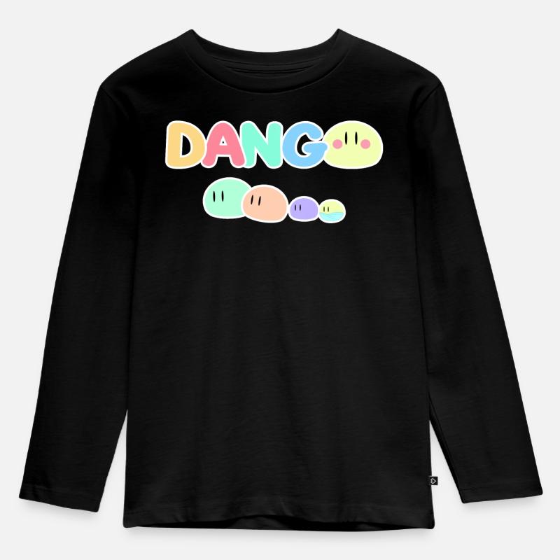 Dango Pastel Pop Illustration - T-shirt manches longues Premium Enfant - noir