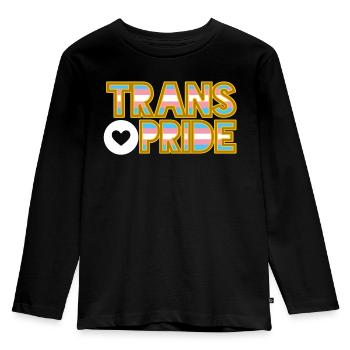 Transgender Pride - Kinder Premium Bio Langarmshirt - Schwarz - Vorne - AI Model Kid Male (0cm)