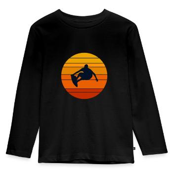 Surfing Hobbies - Kids' Premium Longsleeve Shirt - black - Front - AI Model Kid Male (0cm)