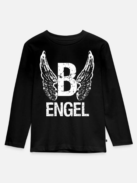 (B) ENGEL - Kinder Premium Bio Langarmshirt - Schwarz