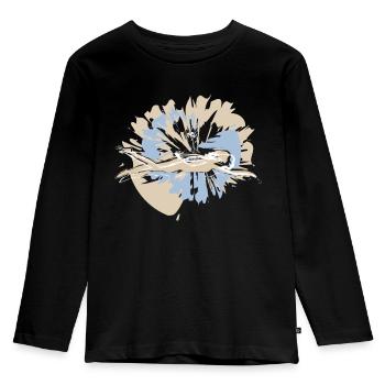 Valentine's Day Swimmer - Kids' Premium Longsleeve Shirt - black - Front - AI Model Kid Male (0cm)