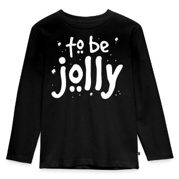 Fröhlicher Urlaub sein - Kinder Premium Bio Langarmshirt - Schwarz - Vorne - AI Model Kid Male (0cm)