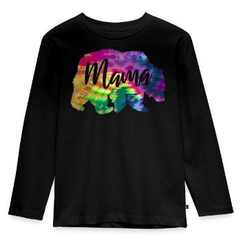 Mama Bear Tie Dye Batik Bear - Kids' Premium Longsleeve Shirt - black - Front - AI Model Kid Male (0cm)