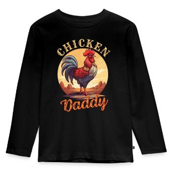 Königlicher Waliser mit Hahnenkopf - Kinder Premium Bio Langarmshirt - Schwarz - Vorne - AI Model Kid Male (0cm)