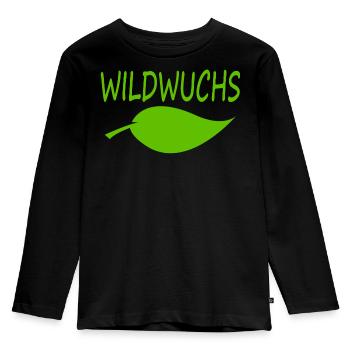 WILDWUCHS - Kinder Premium Bio Langarmshirt - Schwarz - Vorne - AI Model Kid Male (0cm)