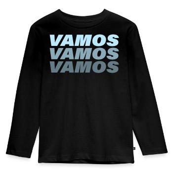 VAMOS - Kinder Premium Bio Langarmshirt - Schwarz - Vorne - AI Model Kid Male (0cm)