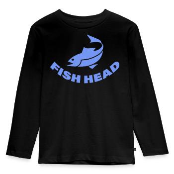 FISH HEAD - Kids' Premium Longsleeve Shirt - black - Front - AI Model Kid Male (0cm)