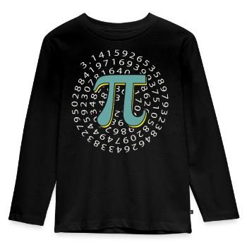 Pi Day - Happy Pi Day - Kids' Premium Longsleeve Shirt - black - Front - AI Model Kid Male (0cm)