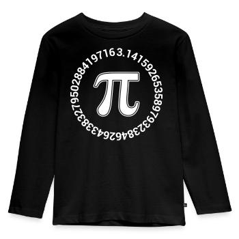 Pi Day - Happy Pi Day - Kids' Premium Longsleeve Shirt - black - Front - AI Model Kid Male (0cm)