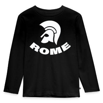 ROME - Kids' Premium Longsleeve Shirt - black - Front - AI Model Kid Male (0cm)