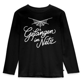 Gefangen im Netz - Kinder Premium Bio Langarmshirt - Schwarz - Vorne - AI Model Kid Male (0cm)