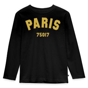 17e arrondissement de PARIS - T-shirt manches longues Premium Enfant - noir - Devant - AI Model Kid Male (0cm)