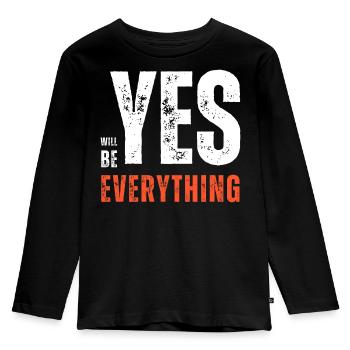 Yes Everything - T-shirt manches longues Premium Enfant - noir - Devant - AI Model Kid Male (0cm)