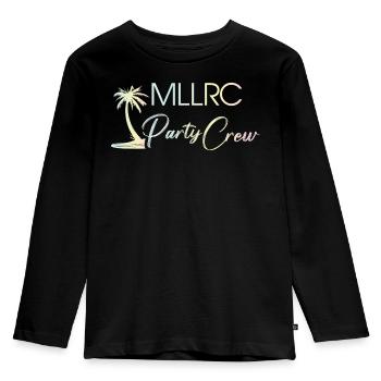 "MLLRC" Mallorca Party Crew - Tropisch - Pastell - Kinder Premium Bio Langarmshirt - Schwarz - Vorne - AI Model Kid Male (0cm)