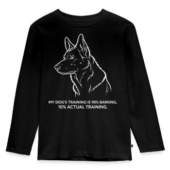 Barking instead of obeying - Kids' Premium Longsleeve Shirt - black - Front - AI Model Kid Male (0cm)