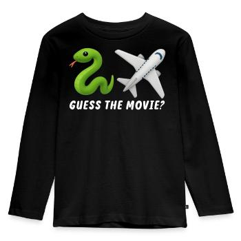 Stilvolle Tier- und Flugzeugdesigns für Kinder - Kinder Premium Bio Langarmshirt - Schwarz - Vorne - AI Model Kid Male (0cm)