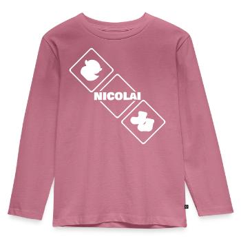 Nicolai - T-shirt manches longues Premium Enfant - mauve - Devant - AI Model Kid Female (0cm)