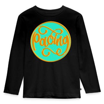 Pacing - Kids' Premium Longsleeve Shirt - black - Front - AI Model Kid Male (0cm)