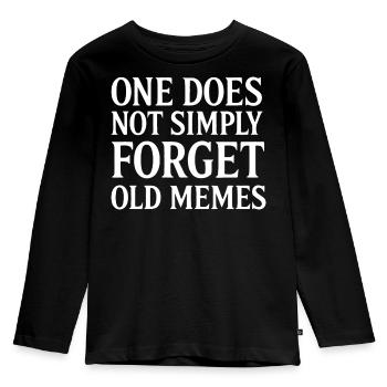 Vergessene Memes - Kinder Premium Bio Langarmshirt - Schwarz - Vorne - AI Model Kid Male (0cm)