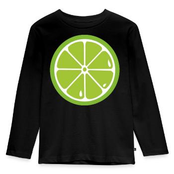 Limette Lime - T-shirt manches longues Premium Enfant - noir - Devant - AI Model Kid Male (0cm)