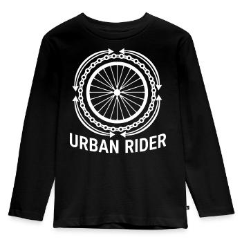Urban Rider - Kids' Premium Longsleeve Shirt - black - Front - AI Model Kid Male (0cm)