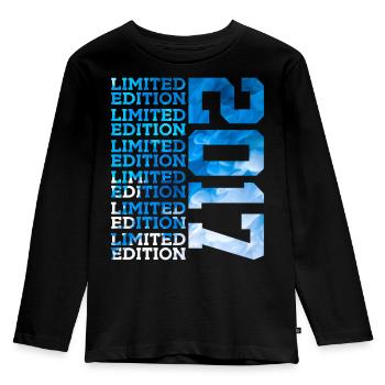 LIMITED EDITION 2017 9 JAHRE 9. GEBURTSTAG - Kinder Premium Bio Langarmshirt - Schwarz - Vorne - AI Model Kid Male (0cm)