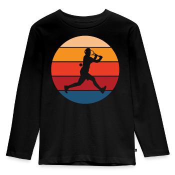 Tennis - Kids' Premium Longsleeve Shirt - black - Front - AI Model Kid Male (0cm)