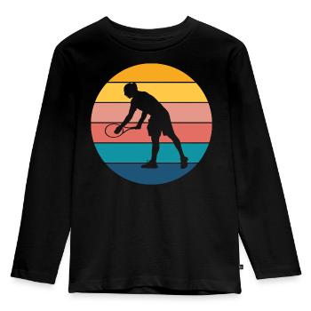 Tennis - Kids' Premium Longsleeve Shirt - black - Front - AI Model Kid Male (0cm)