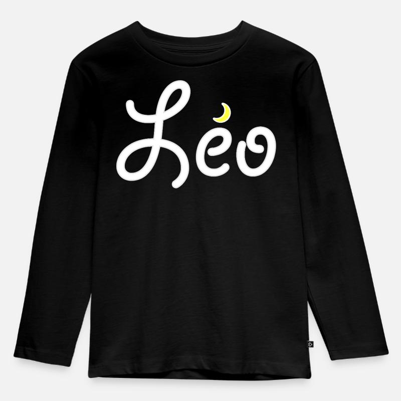 Löwe - Kinder Premium Bio Langarmshirt - Schwarz