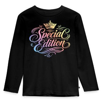 Édition spéciale colorée - T-shirt manches longues Premium Enfant - noir - Devant - AI Model Kid Male (0cm)