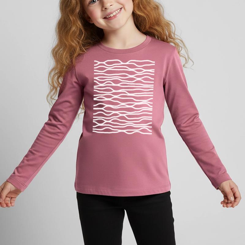 Zebra Wave Stripe Pattern Kids' Premium Longsleeve Shirt