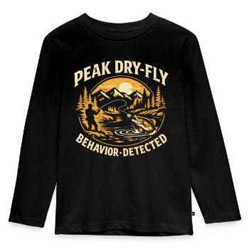 Comportement maximal de pêche à la mouche | Bergbach - T-shirt manches longues Premium Enfant - noir - Devant - AI Model Kid Male (0cm)