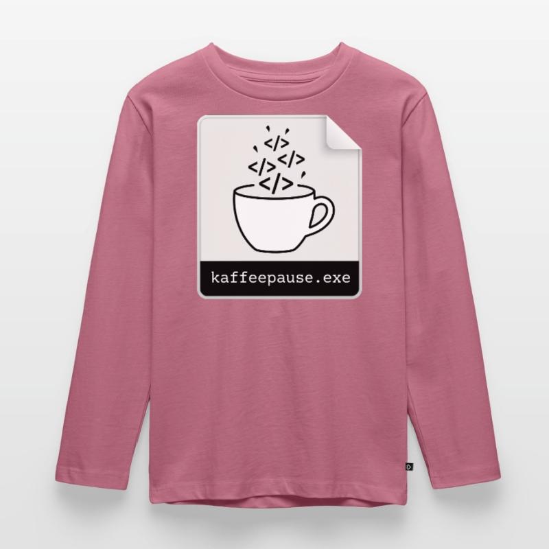 Kaffeepause.exe - IT Programmieren Informatik Code Kinder Premium Bio Langarmshirt