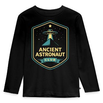 Ancient Astronaut Club - Kinder Premium Bio Langarmshirt - Schwarz - Vorne - AI Model Kid Male (0cm)