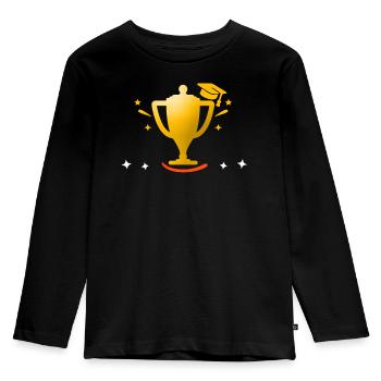 cup - Kids' Premium Longsleeve Shirt - black - Front - AI Model Kid Male (0cm)