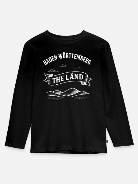 The Länd - Baden Württemberg - Kinder Premium Bio Langarmshirt - Schwarz