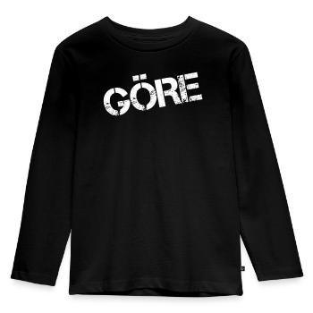 GÖRE - Kinder Premium Bio Langarmshirt - Schwarz - Vorne - AI Model Kid Male (0cm)