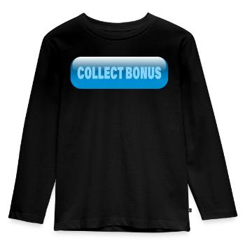 COLLECT BONUS - Kinder Premium Bio Langarmshirt - Schwarz - Vorne - AI Model Kid Male (0cm)