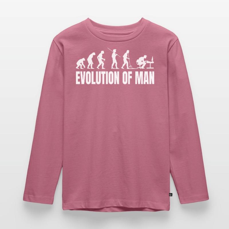 Evolution of Programmierer IT Computer Coder Kinder Premium Bio Langarmshirt