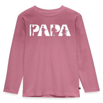 Architect Papa Engineering Construction Design - Kids' Premium Longsleeve Shirt - mauve - Front - AI Model Kid Female (0cm)