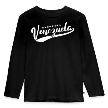 Venezuela - Kids' Premium Longsleeve Shirt - black - Front - AI Model Kid Male (0cm)