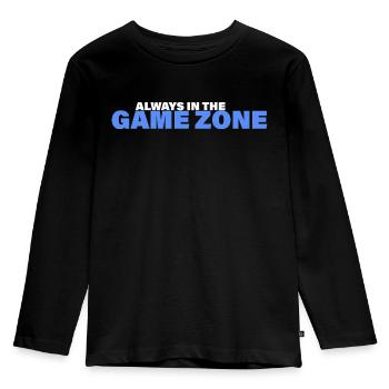 GAME ZONE - Kinder Premium Bio Langarmshirt - Schwarz - Vorne - AI Model Kid Male (0cm)