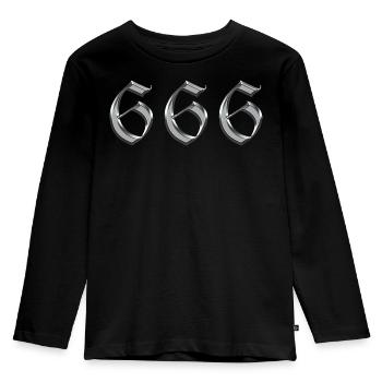 Angel Number 666 Reflect - Kids' Premium Longsleeve Shirt - black - Front - AI Model Kid Male (0cm)
