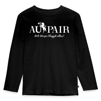 Au Pair Year Abroad Farewell Babysitter Aupair - Kids' Premium Longsleeve Shirt - black - Front - AI Model Kid Male (0cm)