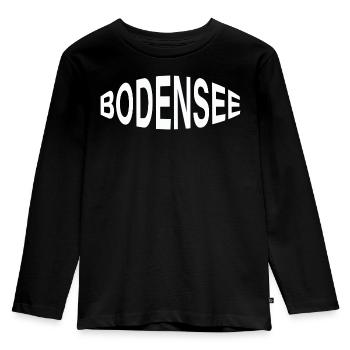 BODENSEE - Kinder Premium Bio Langarmshirt - Schwarz - Vorne - AI Model Kid Male (0cm)