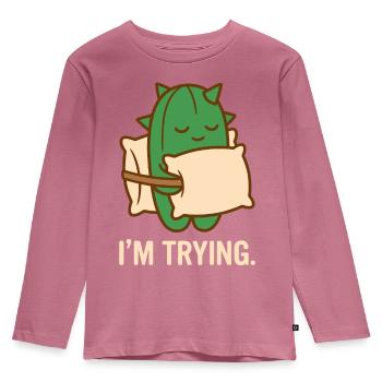 Piquante mais difficile - T-shirt manches longues Premium Enfant - mauve - Devant - AI Model Kid Female (0cm)