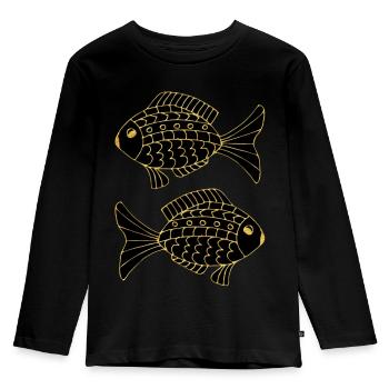 poisson - T-shirt manches longues Premium Enfant - noir - Devant - AI Model Kid Male (0cm)