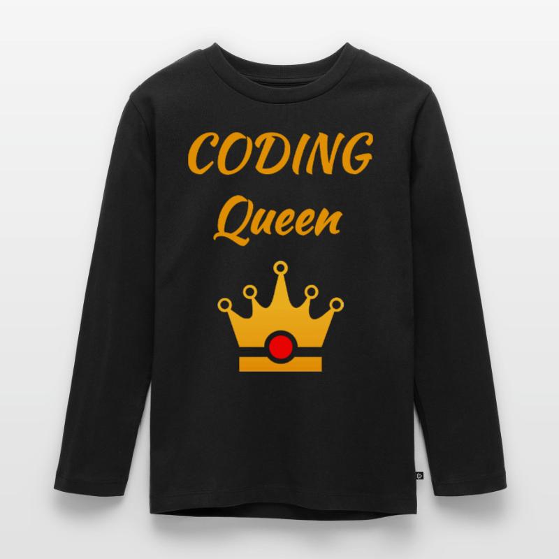 Coding Queen Queen Programmer Mrs. Software Kids' Premium Longsleeve Shirt