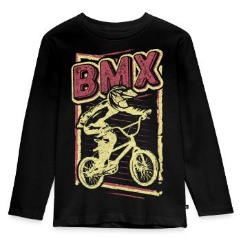 Vélo BMX | Vélo BMX | Cool BMX | Course de BMX - T-shirt manches longues Premium Enfant - noir - Devant - AI Model Kid Male (0cm)